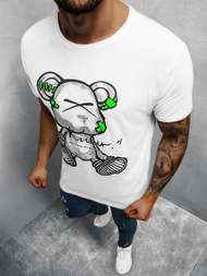 Balti vyriški marškinėliai OZONEE O/BL75