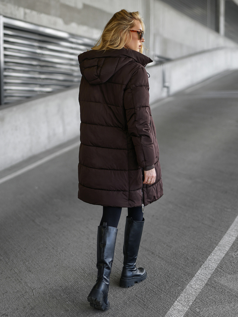 Šokoladas moteriška žieminė striukė OZONEE JS/16M9302/158