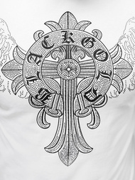 Baltas vyriški marškinėliai OZONEE NB/MT3037Z