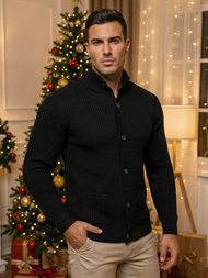 Juodas vyriškas megztinis OZONEE NB/MM6020/4Z