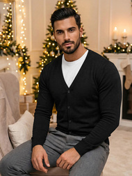 Tamsiai vyriškas megztinis OZONEE NB/MM6006/4Z