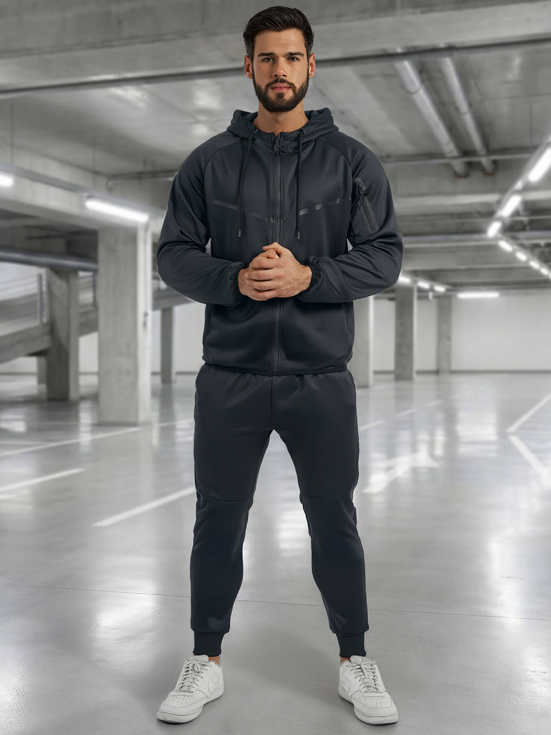 Granatinis vyriškas sportinis kostiumas OZONEE JS/8C1966/25