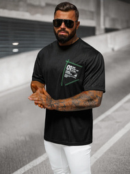 Juodi vyriški marškinėliai OZONEE O/3C333