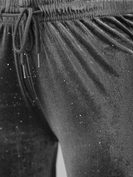 Grafitiniai moteriškos veliūrinis kelnės OZONEE JS/92K519/10