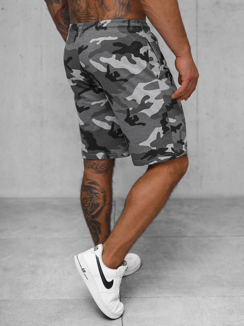 Pilki vyriški sportiniai šortai OZONEE JS/8K283/2