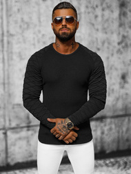 Juodas vyriškas megztinis OZONEE L/2486Z