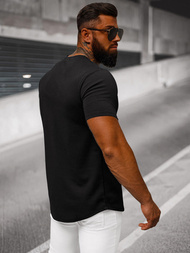 Juodai-baltas vyriški marškinėliai OZONEE O/7776T