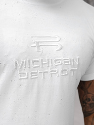 Baltas vyriški marškinėliai OZONEE O/QQ1389