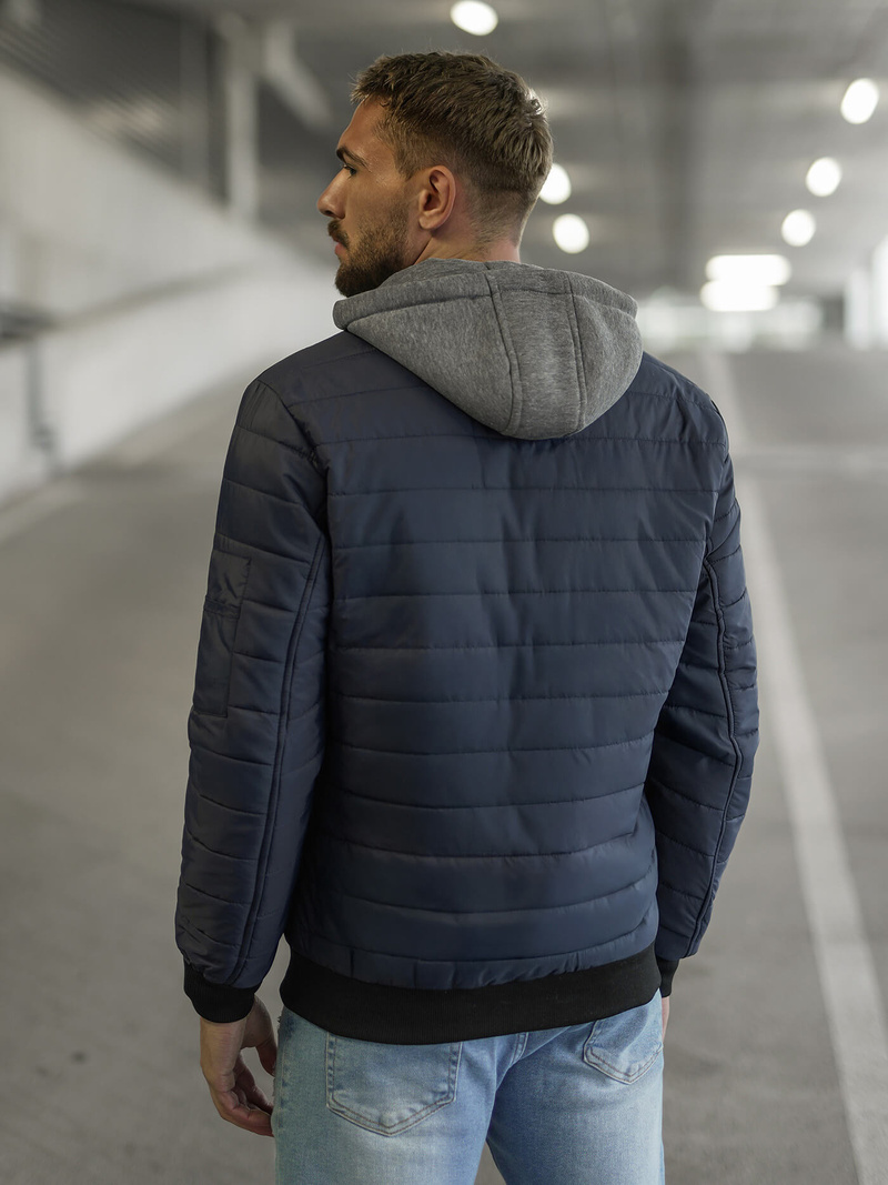 Tamsiai mėlyna vyriška striukė OZONEE JS/8M985/215Z