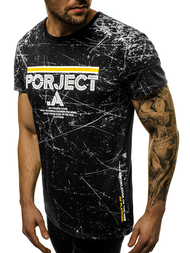 Juodi vyriški marškinėliai OZONEE JS/SS10917