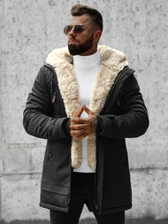 Juoda vyriška žieminė striukė OZONEE JS/22M51/392