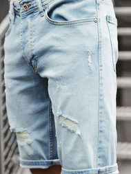 Šviesiai-Mėlyni Vyriški džinso šortai OZONEE B/55055