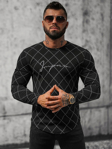 Juodas vyriškas džemperis OZONEE O/5919BZ