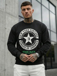 Juodas vyriškas džemperis OZONEE JS/8B1768/3