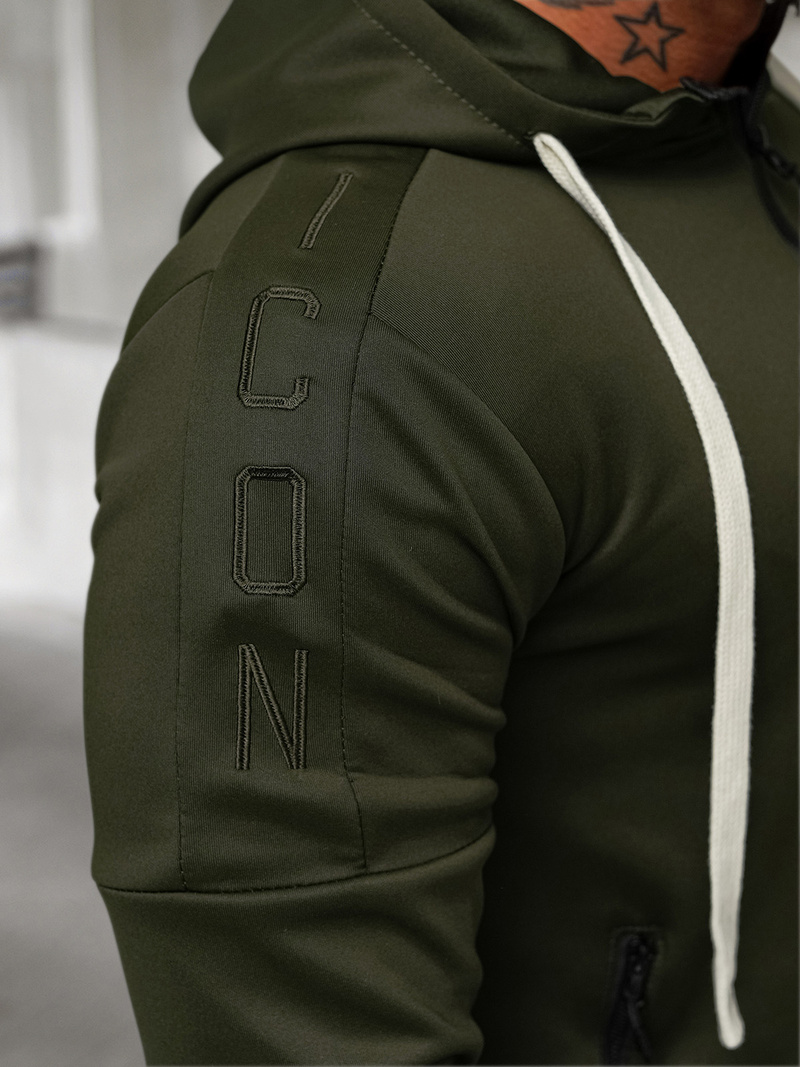 Rusvai žalsva vyriškas sportinis kostiumas OZONEE O/LN11760