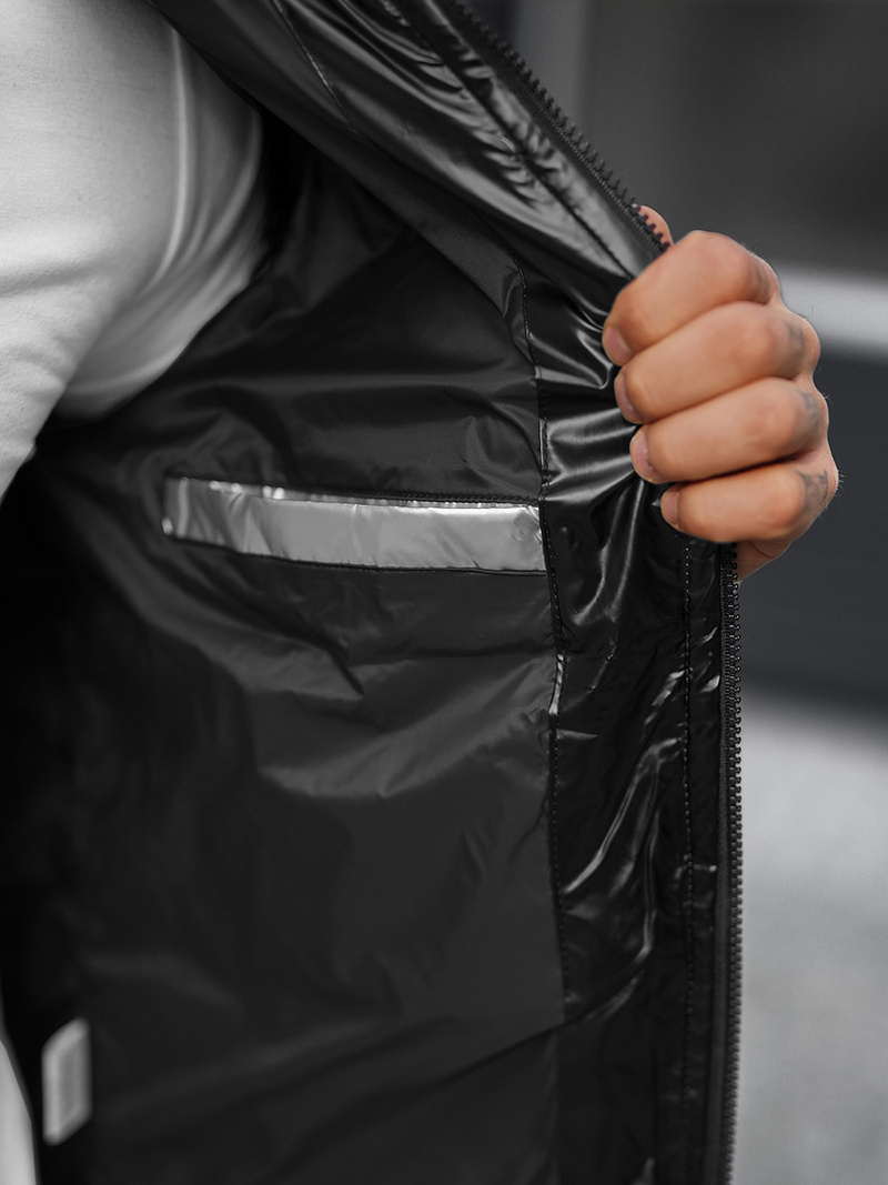 Žieminė sidabrinė vyriška striukė OZONEE JB/JP1188/2Z