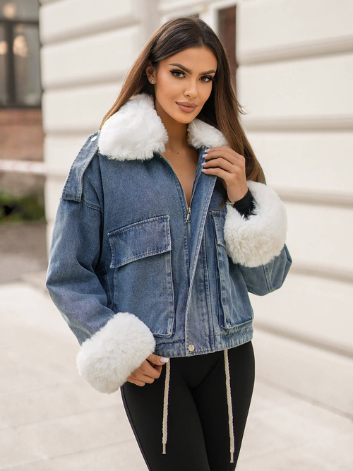 Mėlyna vyriška džinso striukė OZONEE JS/11Z8219