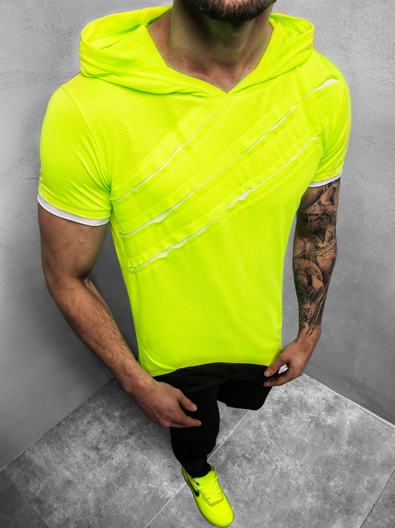 Geltonai-Neoninė vyriški marškinėliai OZONEE A/1185XZ