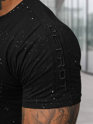 Juodi vyriški marškinėliai OZONEE O/QQ1388