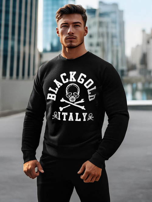 Juodas vyriškas džemperis OZONEE NB/MF2013Z