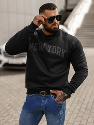 Juodas vyriškas džemperis OZONEE JS/8B1362/3