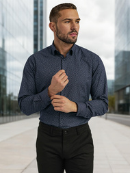 Granatinė vyriški marškiniai OZONEE V/V186