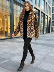 Smėlio-rudos spalvos moteriška striukė OZONEE JS/61M8500/158Z