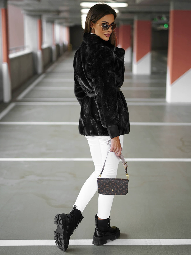 Juoda moteriška striukė OZONEE JS/11Z8075Z