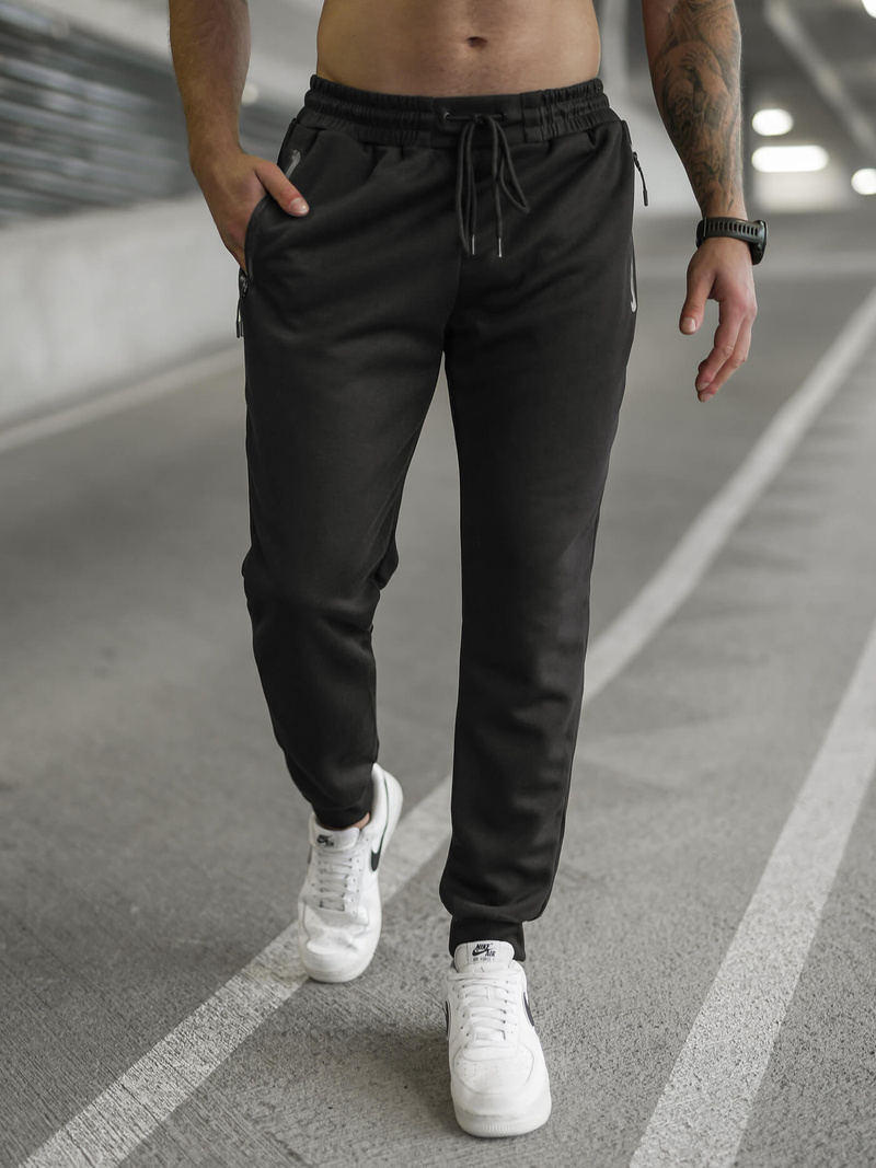 Juoda vyriškos sportinės kelnės OZONEE JS/17K1998/3