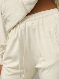 Pieno spalva moteriškas veliūrinis sportinis kostiumas OZONEE JS/8C1176/155Z