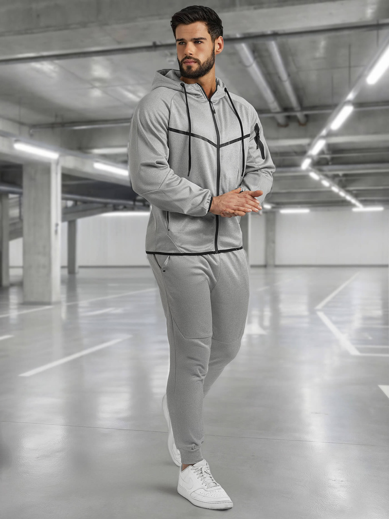 Pilkas vyriškas sportinis kostiumas OZONEE JS/8C1966/2