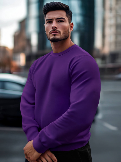 Violetinis vyriškas džemperis OZONEE JS/2001-10Z