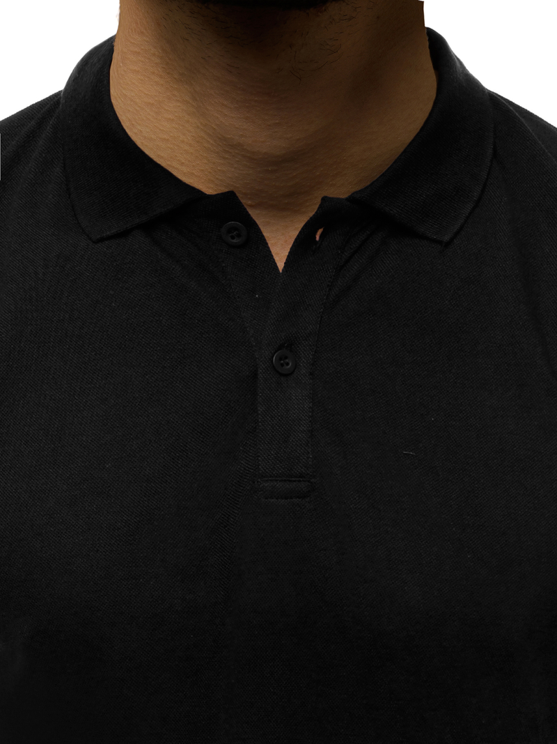 Juodi vyriški polo marškinėliai OZONEE JS/GD01Z