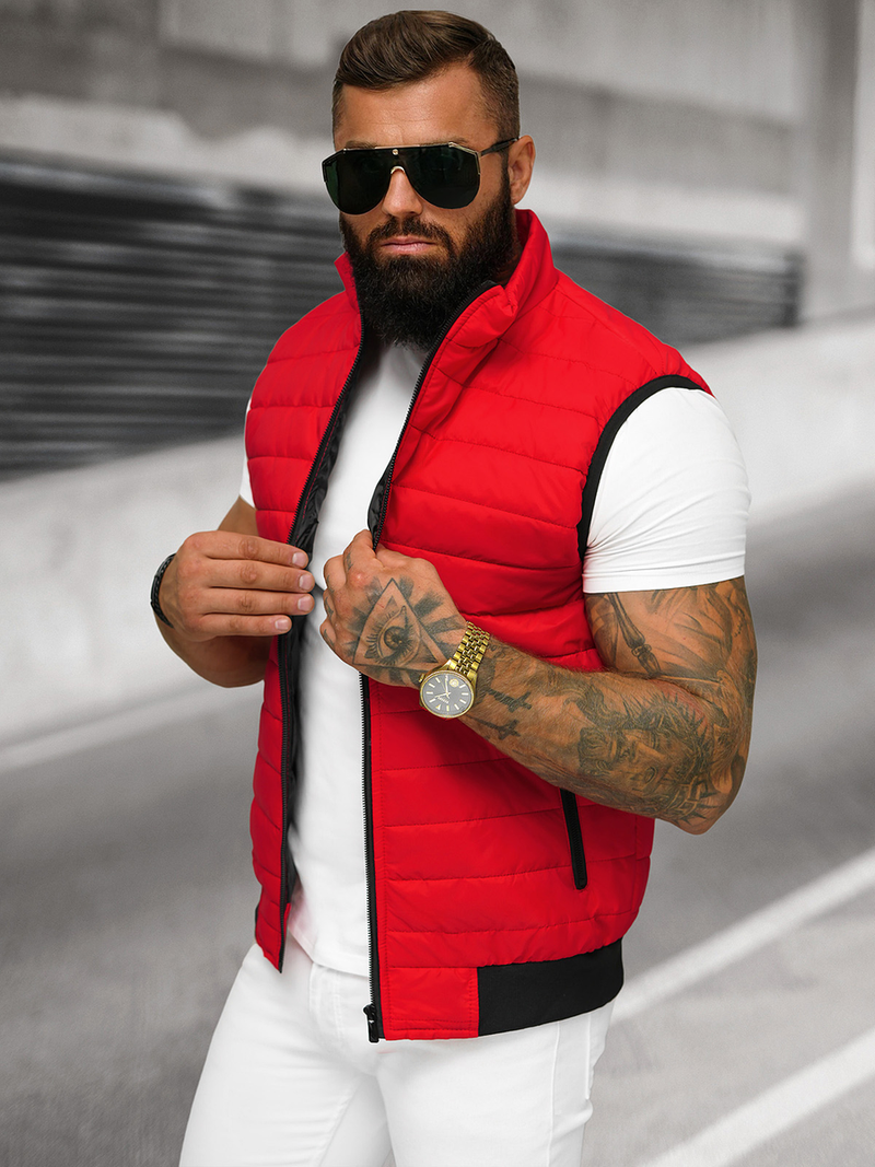 Raudona vyriška liemenė OZONEE JS/MY77Z