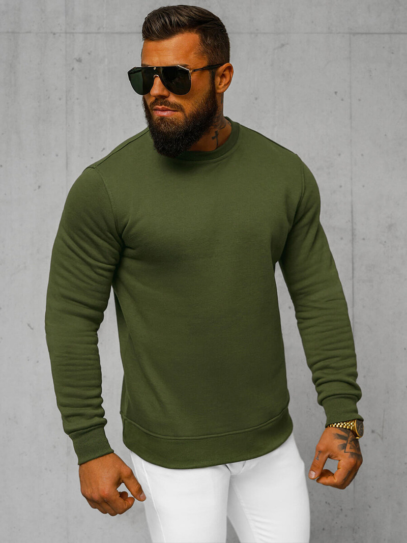 Rusvai žalsva vyriškas džemperis OZONEE JS/2001-10Z