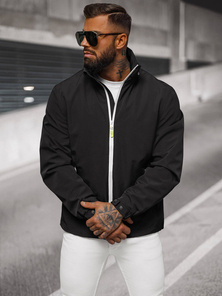 Juoda vyriška softshelte striukė OZONEE JS/5M3105/392Z