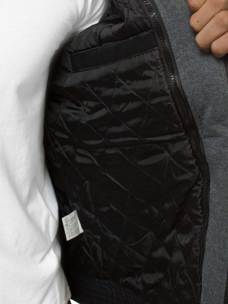 Juoda vyriška odinė striukė OZONEE JB/JP1172Z