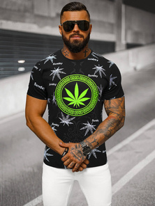 Juodi vyriški marškinėliai OZONEE O/T139/3