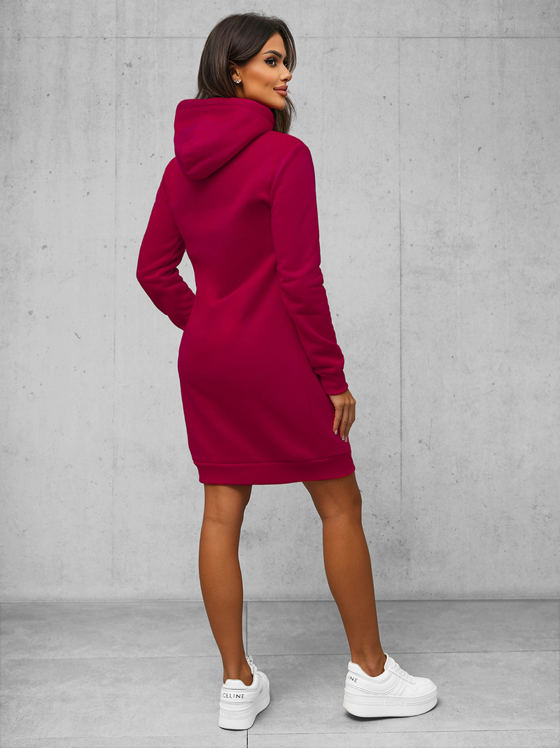 Bordinis moteriškas džemperis su gobtuvu OZONEE JS/YS10005/21Z