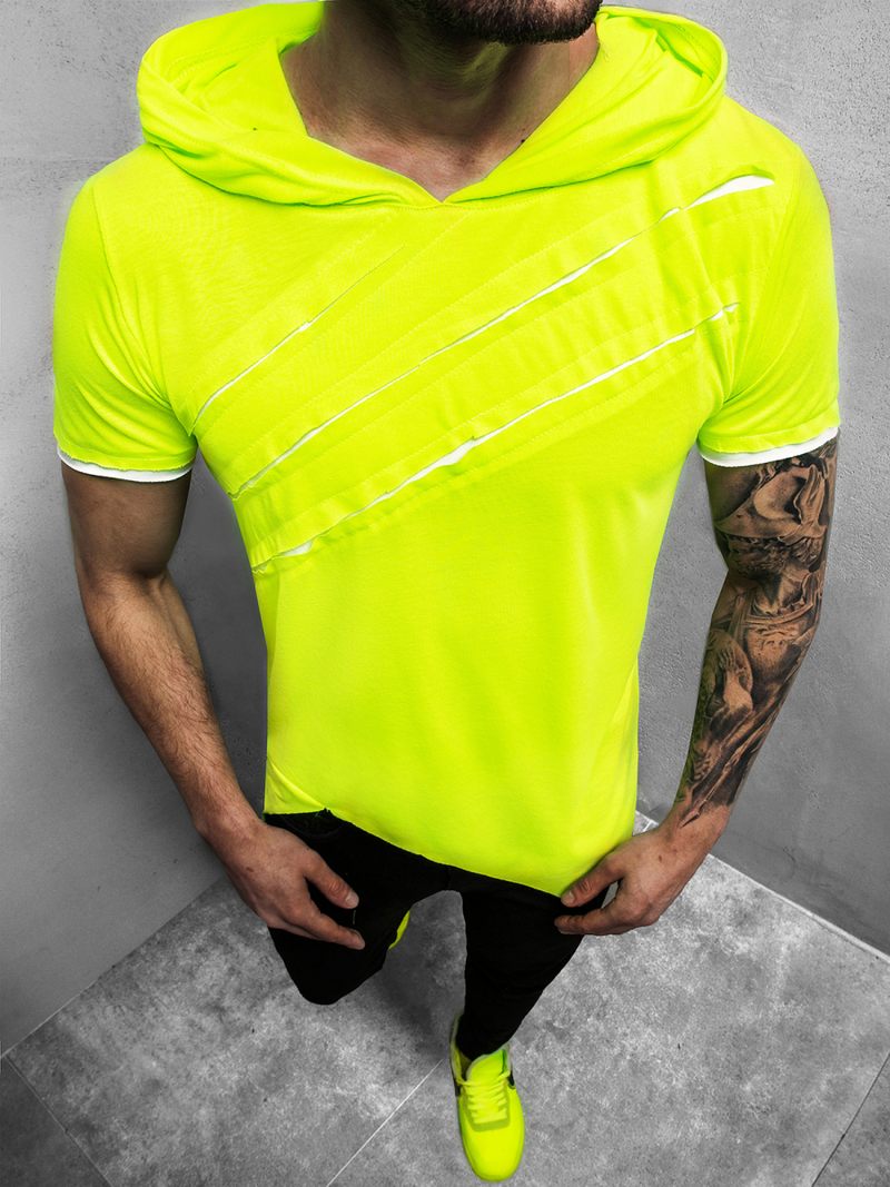 Geltonai-Neoninė vyriški marškinėliai OZONEE A/1185XZ