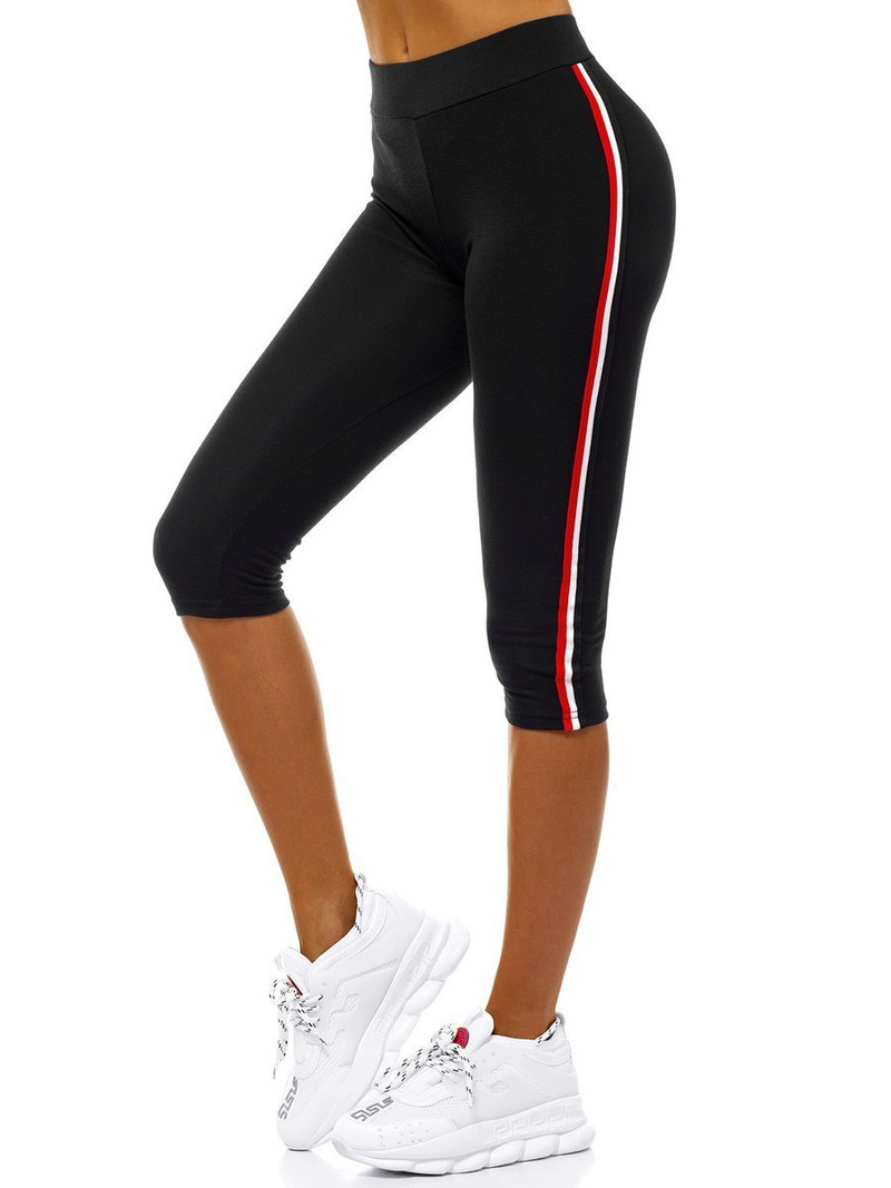 Juodos moteriškos trumpos tamprės OZONEE JS/1037/B1