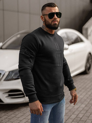 Juodas vyriškas džemperis OZONEE JS/8B1358/3