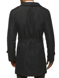 Juodas vyriškas paltas OZONEE O/5624