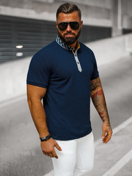 Granatinė vyriški polo marškinėliai OZONEE O/DA803