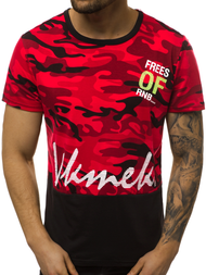 Raudoni vyriški marškinėliai OZONEE JS/SS10978