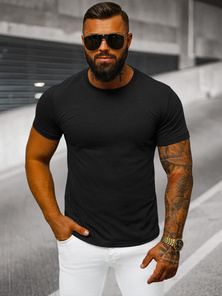 Juodi vyriški marškinėliai OZONEE JS/712005Z