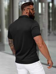 Juodi vyriški polo marškinėliai OZONEE O/YN2/577