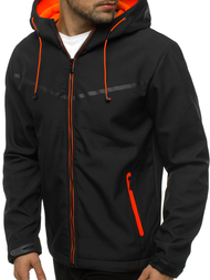 Juoda vyriška softshelte striukė OZONEE JS/KS2194