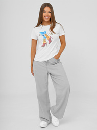 Balti moteriški marškinėliai OZONEE JS/96T690/1