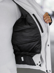 Šviesiai-pilkas vyriška žieminė striukė OZONEE JS/91M9906/280